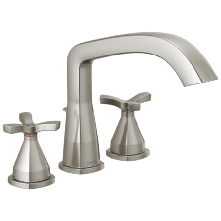 3-hole 8-16 Installation Hole Deck-Mount Without Diverter Tub Filler Faucet, Stainless